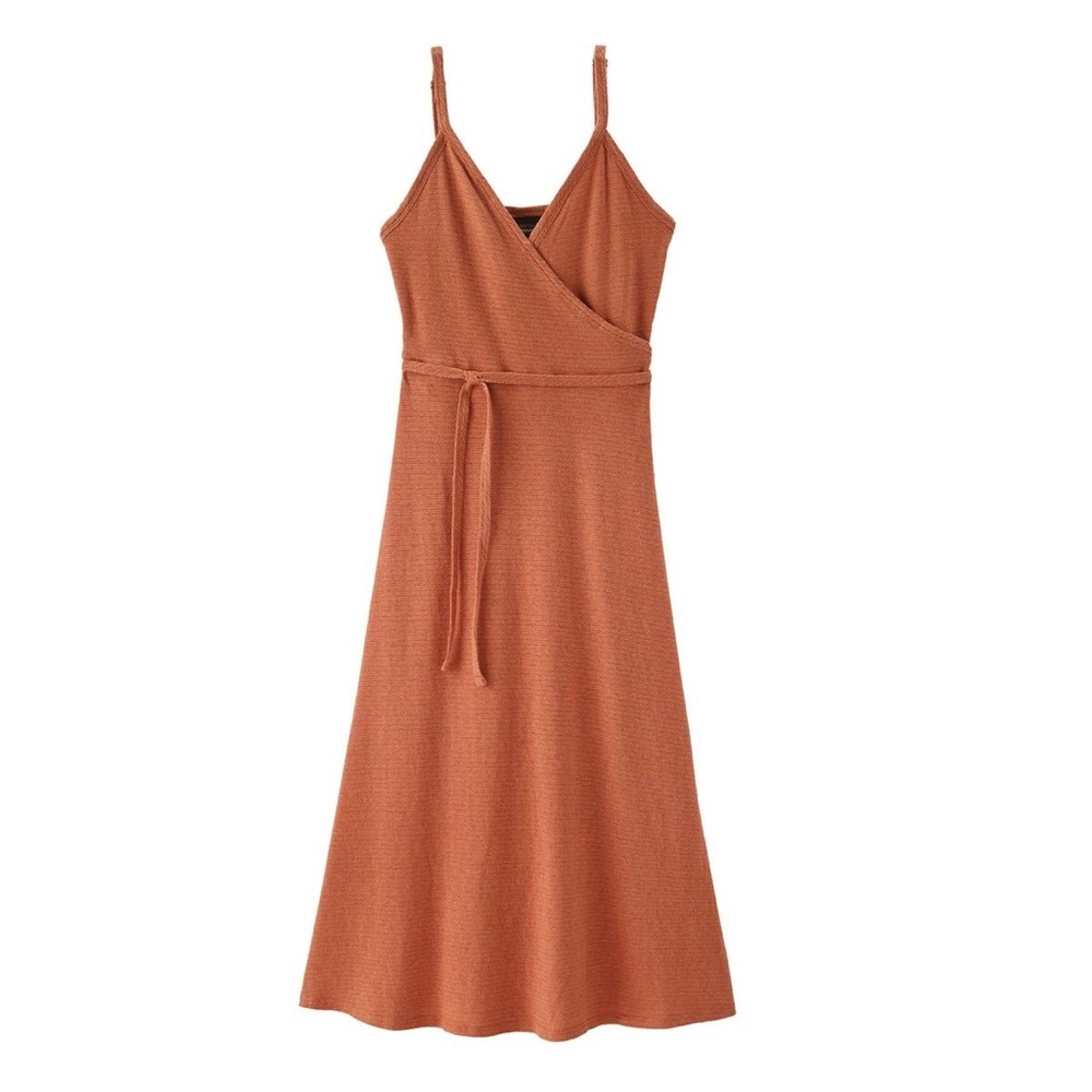 NWT Patagonia Rust Orange Wrap Dress